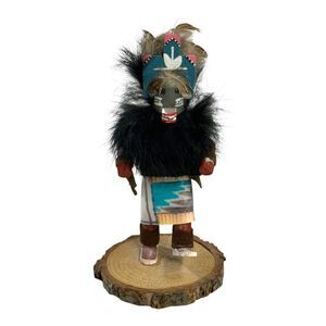 Vintage Hopi Hemis Kachina Doll Feather Detail Traditional Attire Katsina Dancer